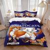 Aristocratic Feline Adventures Print 3Pcs Bedding Setduvet Cover With 2 Bedropillowcase Home Birthday Gift