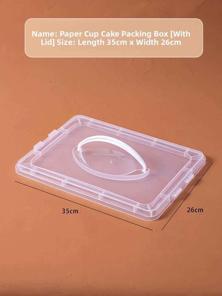 Reusable Transparent Cake Box Handheld Baking Preservation Base Tray for 6 Inch 8 Inch Cakes DIY Baking Tools Kitchen Supplies
