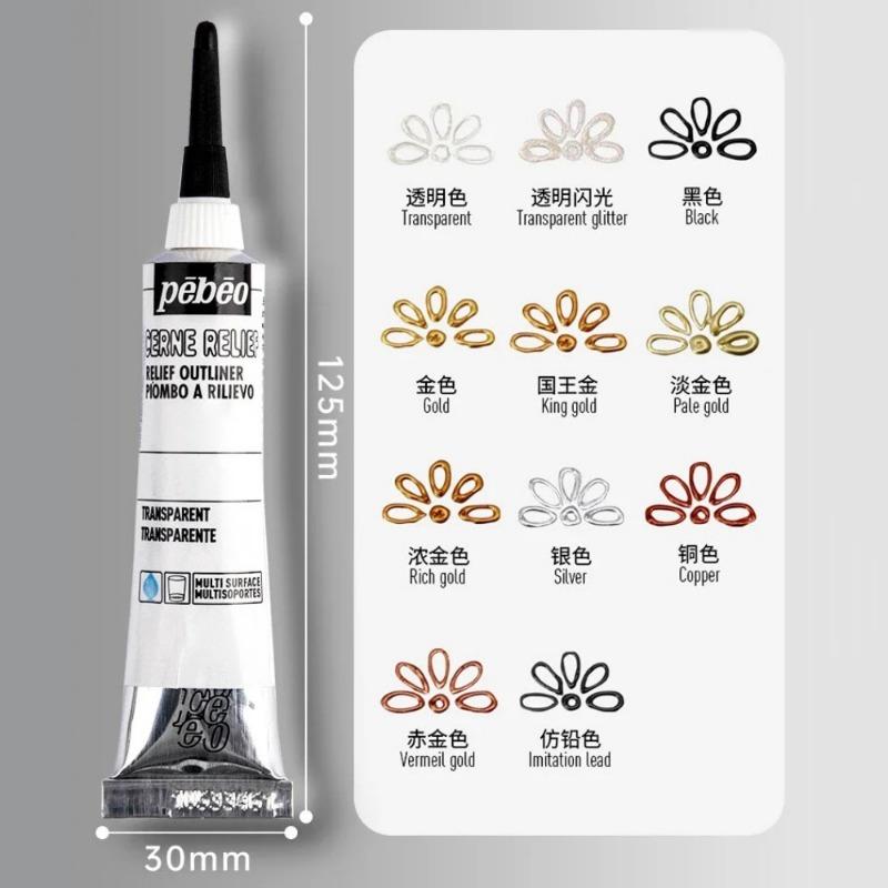 20ml Acrylic Paint Metallic Gold Silver Copper For Epoxy Resin Jewelry Making Plaster Relief Texture Handmade Colorant Pigment