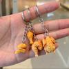 Simulation Fried Chicken Wing Keychain Creative Drumstick Bag Pendant Couple Family Keychain Pendant