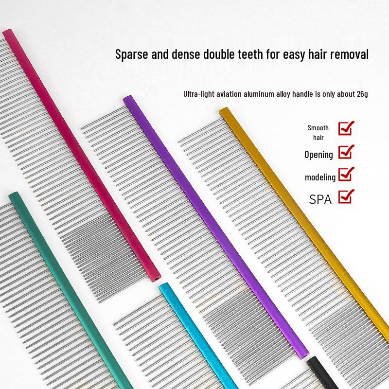 

Multi-color Space Aluminum Ultra-light Pet Hair Detangling Rake Comb 18.5*3.5 фиолетовый