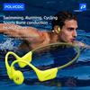 POLVCDG x34 Knochenschall-Schwimm-Kopfhörer Silikonkopf 32GB Speicher IPX8 Wasserdicht 26g Sport Kletter-Kopfhörer