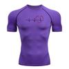 Men Compression T-shirt Printing Short Sleeve Sport Tees Gym Fitness Sweatshirt Male Jogging Tracksuit Homme Athletic Shirt Tops
