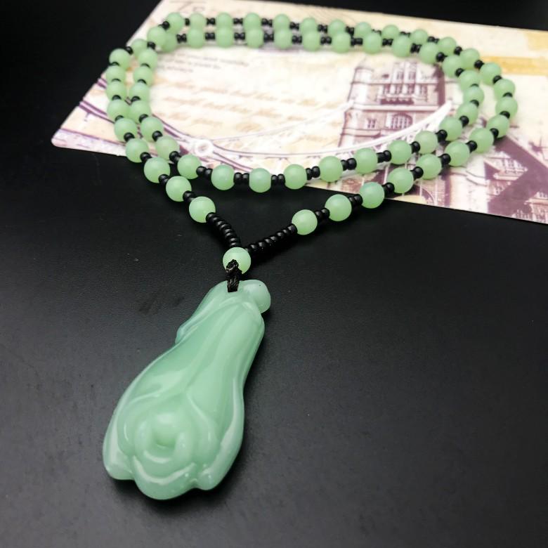 

Imitation Jade Pixiu Ruyi Pendant Necklace for Couples – Unisex Gift Ornament