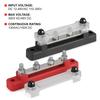 M6 4 Stud Power Distribution Block Terminal with Cover 150A Electrical Terminals Block for Marine Boat Car