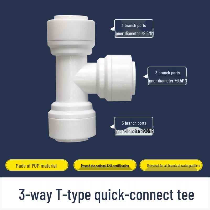 Trójnik do oczyszczacza wody z szybkozłączką 2-punktową do kuchni domowej