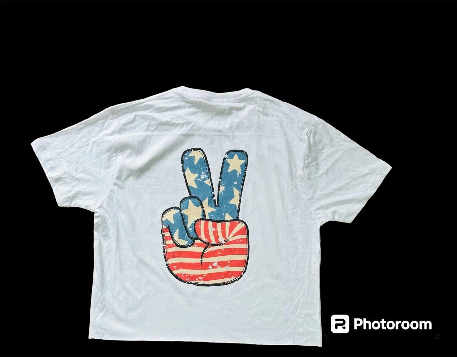 Happy 4th cropped top shirt 2XL