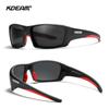 KDEAM High-End Sports Goggles TR90 Polarized Sunglasses Men Hiking Fishing Sun Glasses With Zipper Case