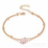 Bohemian Double Layers Anklet Fashion Opal Crystal Anklets For Women Beach Barefoot Bracelet Ankle On Leg Female Ankle Jewelry
