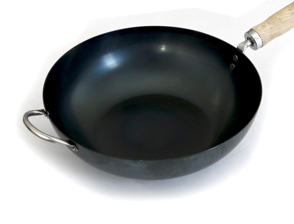 Kyoto Katsugu Wok-Eisentopf 30 cm, hergestellt in Japan, zum Braten