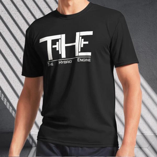 Men s and Women s T-shirts The Hybrid Engine White Lettering S