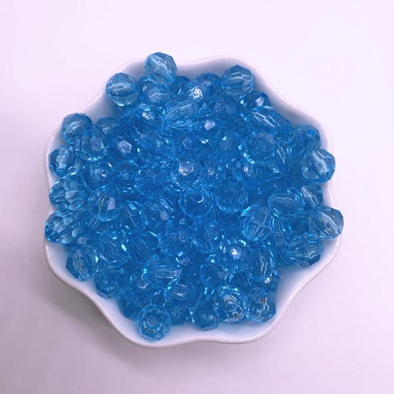 New 6/8/10mm Transparent Faceted Ball Acrylic Beads Loose Spacer Beads for Jewellery Making DIY Bracelet Accessories