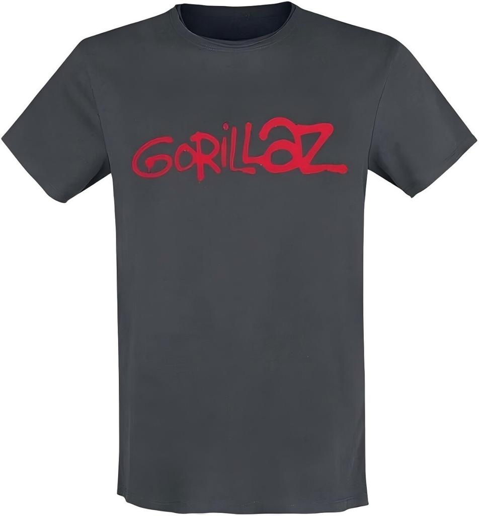 Gorillaz Logo Mens Charcoal T Shirt Gorillaz