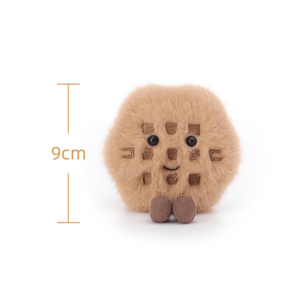 Apricot Lamb Yummy Waffle Plush Toy for Kids, Soft and Cute Fluffy Waffle for Girls and Boys, 9cm