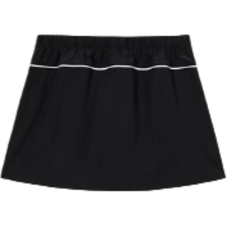 Anta Sports Simple Solid Color Lace Comfortable Breathable Casual Skirt Women skirts Basic-Black 162527216U-4