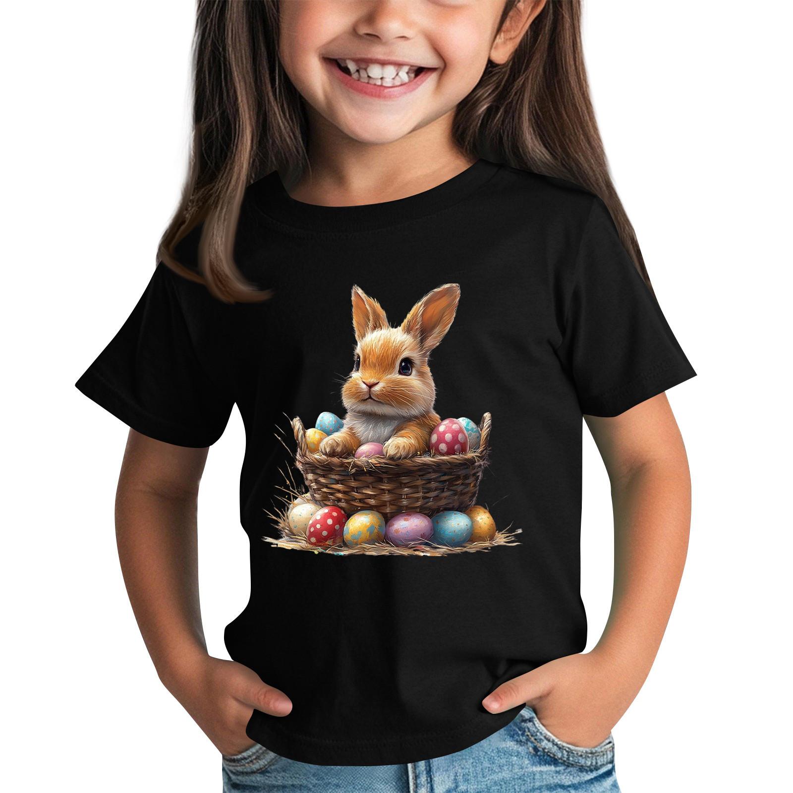 

Детская футболка с коротким рукавом и принтом животных, повседневный топ 160 чёрный