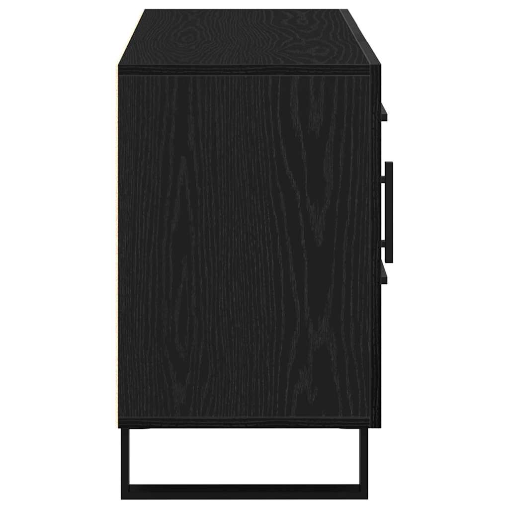 Sideboard in Black Oak Look 100 x 36 x 60 cm Engineered Wood