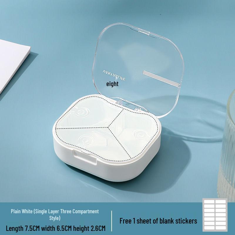 Compact, Moisture-Proof Pill Box for Daily Medication - 3 Times a Day, 7-Day Organizer