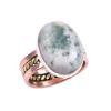 Natural Dendrite Opal Gemstone Two Tone 925 Sterling Silver Gift Ring S.7 w7G29