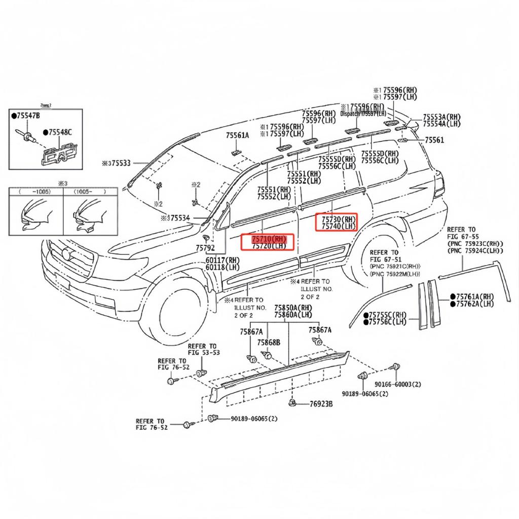 Toyota Land Cruiser LC200 2007-2016 Exterior Weatherstrip Window Seal