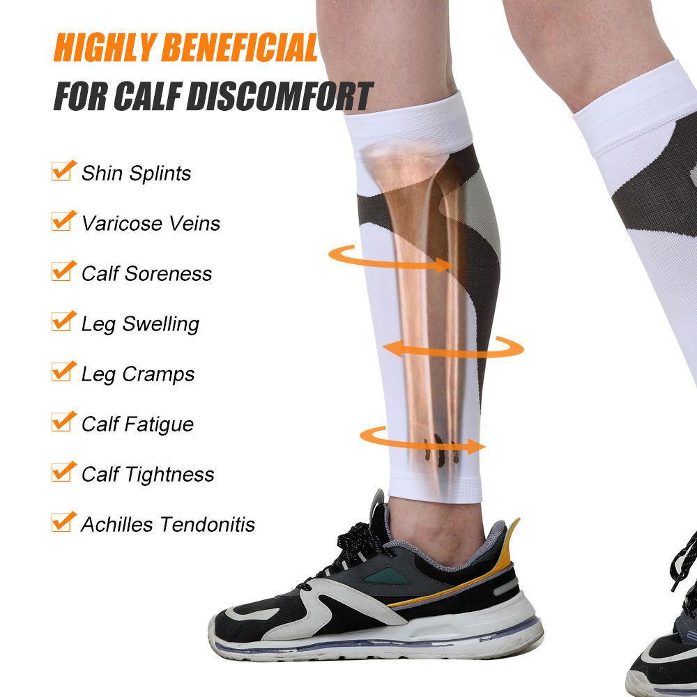 1 Pair Calf Compression Sleeve For Women Men, Footless Sock Shin Splint Brace Pain Relief Varicose Veins Treatment For leg