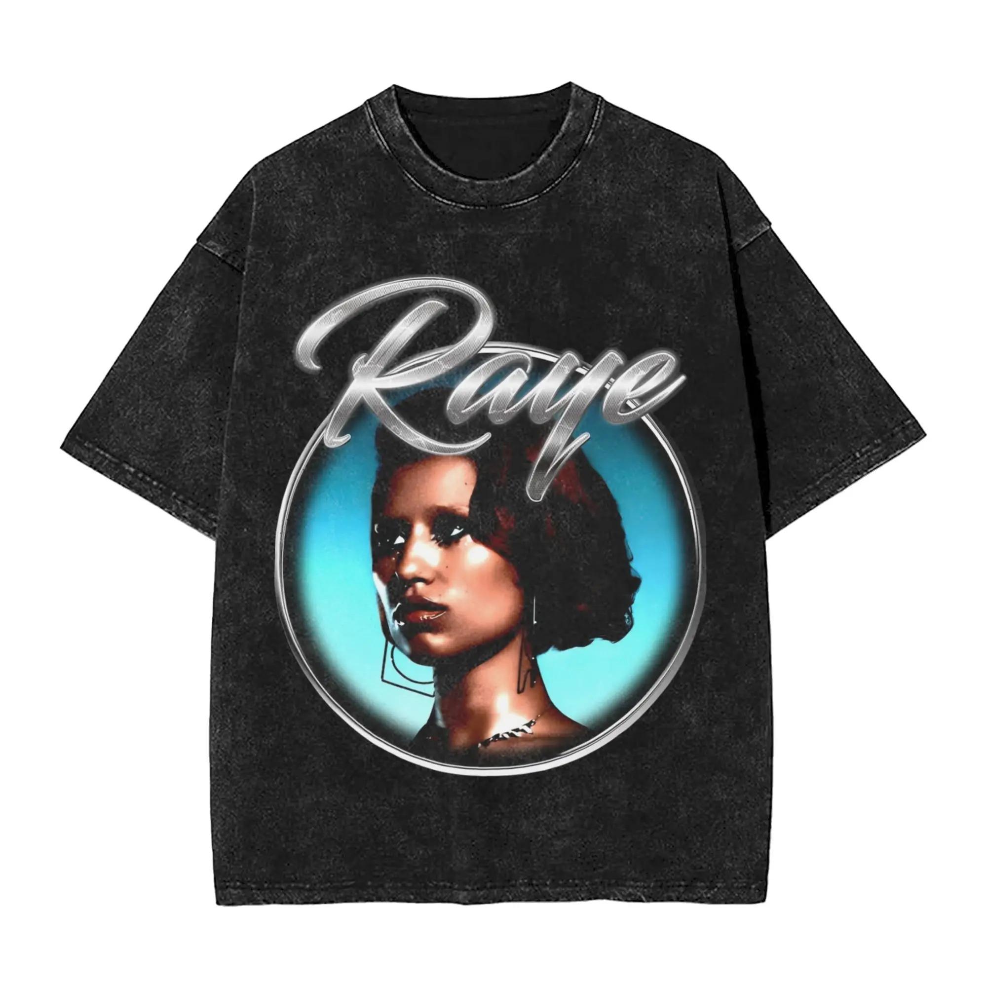 

Pop Singer Raye New Album Poster Print TShirt Men Women Vintage Washed Harajuku Fashion Oversize Top Cotton Solf Summer New Top S