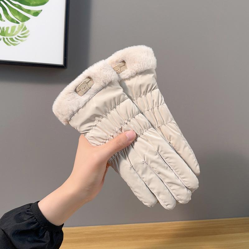

Ski gloves autumn and winter warm, piled and thickened One size хакі