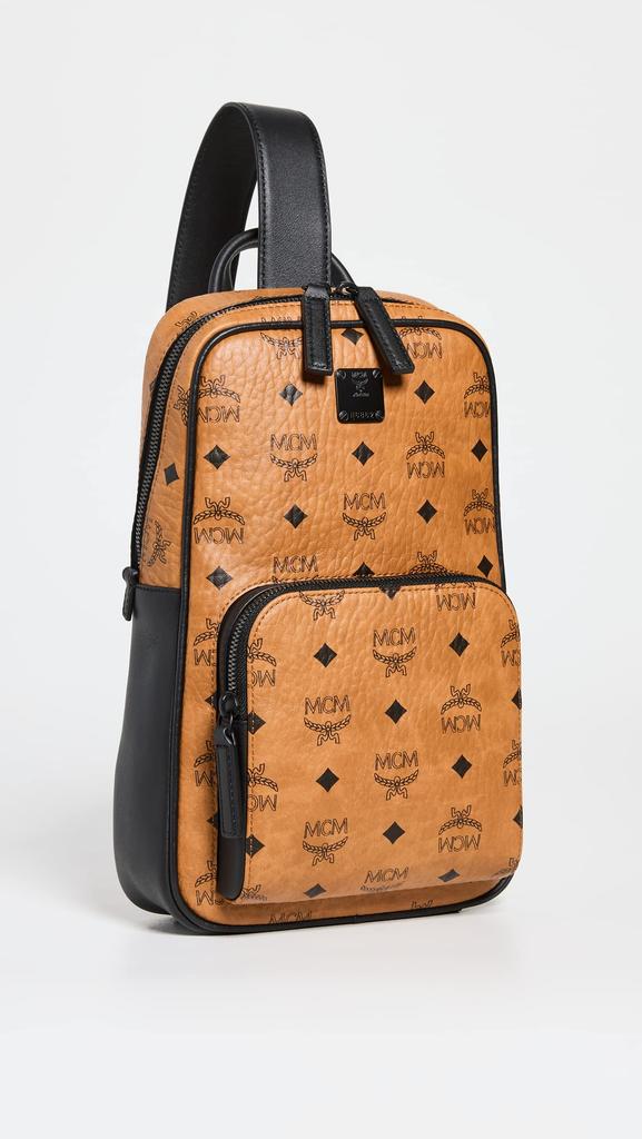 MCM Allen Sling Small One Men's Bag, Cognac, Size, Compact.