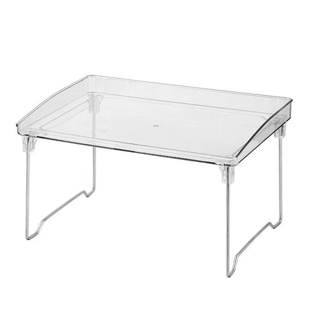 

Прозрачный настольный органайзер для кухонной полки, штабелируемый органайзер, набор для шкафа, полка, органайзер для кухни, хранения в ванной комнате