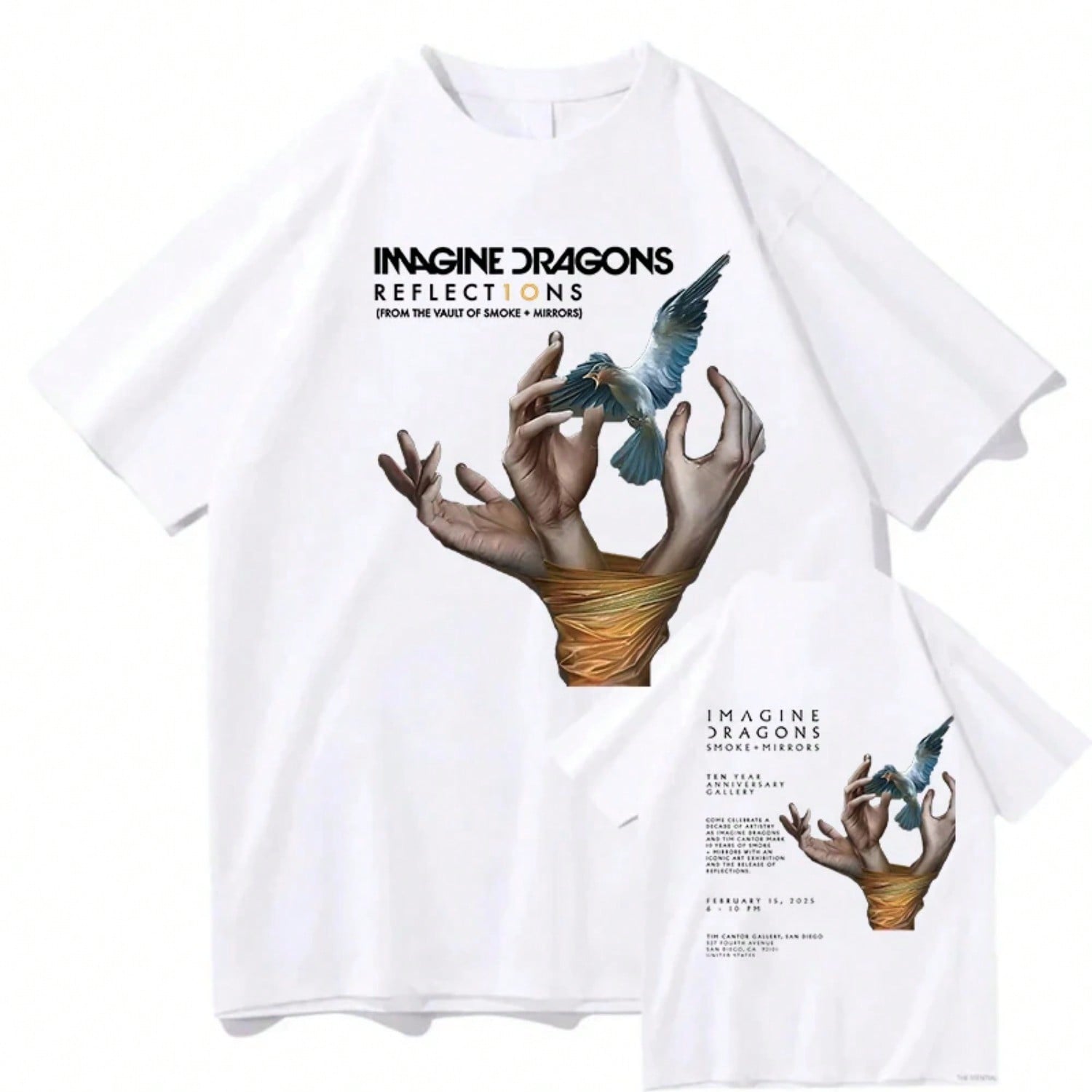Imagine Dragons Reflections Fans Tour 2025 T-Shirts Classic T Shirts Summer O Neck Tees Shirt Oversized Clothes S разноцветный