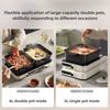 Electric Hot Pot 3L+3L Electric Cooker Stew Pot Folding Dual Steamboat Pot Mandarin Duck Pot Split Foldable Double Flavor