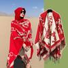 Retro Ethnic Style Large Comfortable Travel Shawl