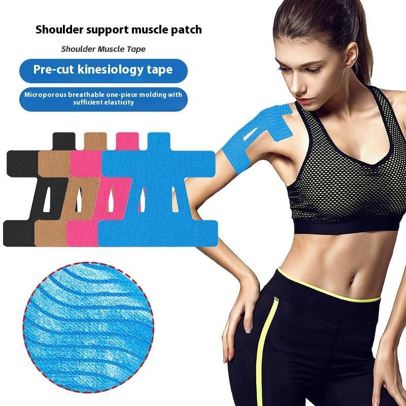 5Pcs Precut Tape Shoulder Pain Relief Breathable Waterproof Adjustable Shoulder Support Elastic Athletic Tap