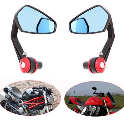 Motorcycle 7/8" Handle Bar End Mirrors Rearview Side For Ducati Honda Yamaha Aprilia Kawasaki Motorbike Rear View