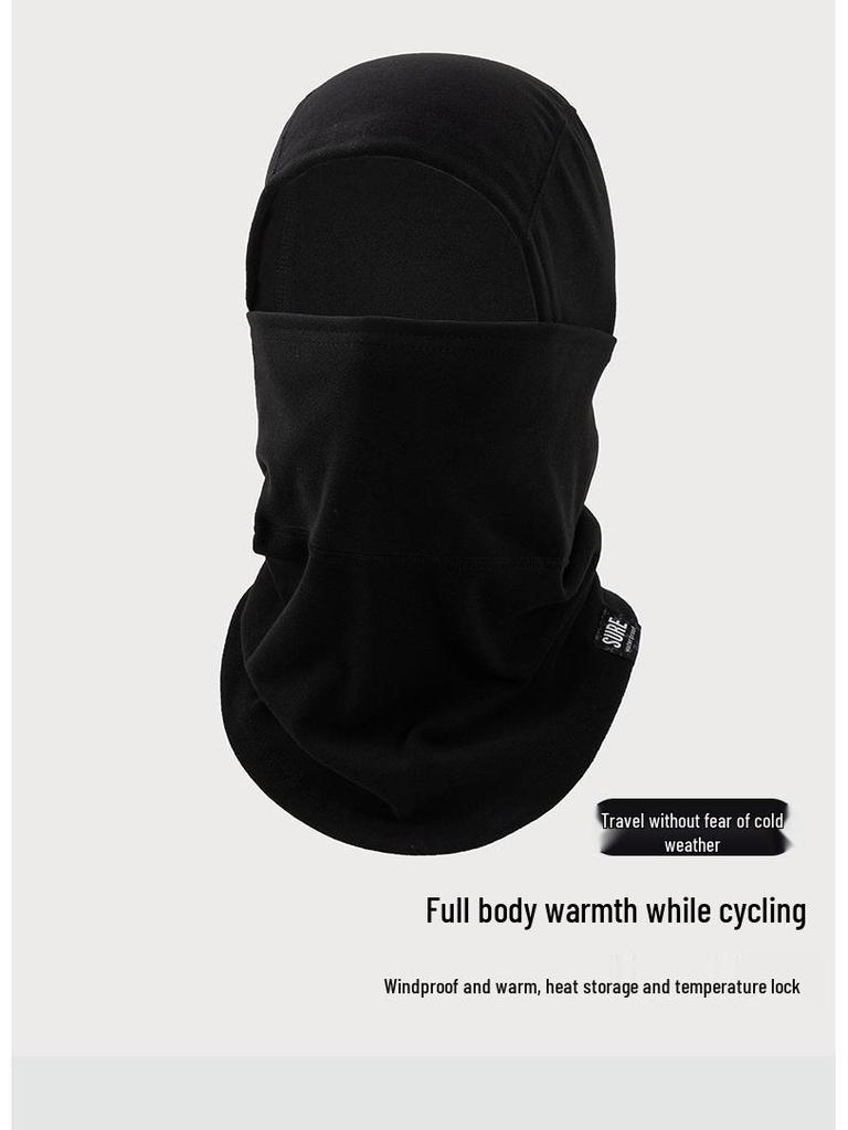 Winddichte Fleece-Sturmhaube: Warmer Outdoor-Radschal und Nackenschutz