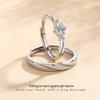 Love at First Sight: Adjustable Unisex Couple Rings with Diamond Inlay - Japanese & Korean Style
