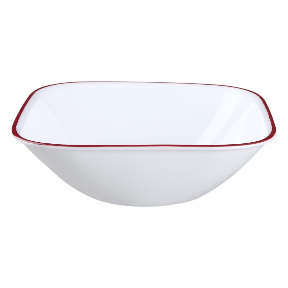 Square Splendor 22oz Microwave Dishwasher Safe Soup Cereal Bowl Ultra Hygienic Non-Porous Easy Clean Durable Glass Dinnerware