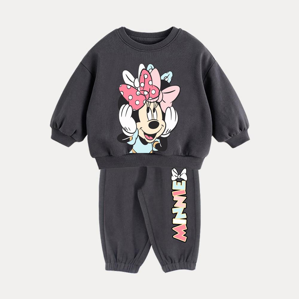 

Thermal Fleece Kids Outfits Cartoon Printed Long Sleeve Pullover Top + Pant Cotton Thickened Infant Clothing 3-6M 66