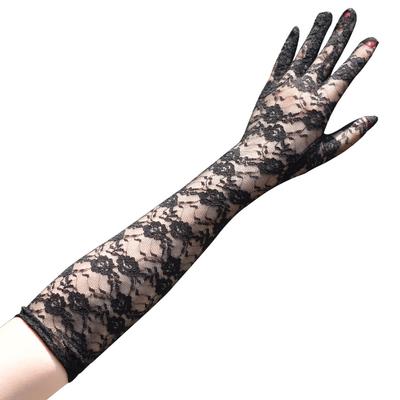 43cm Women's Summer Thin Lace Gloves Long All Refers To Driving and Riding UV Sunscreen Gloves