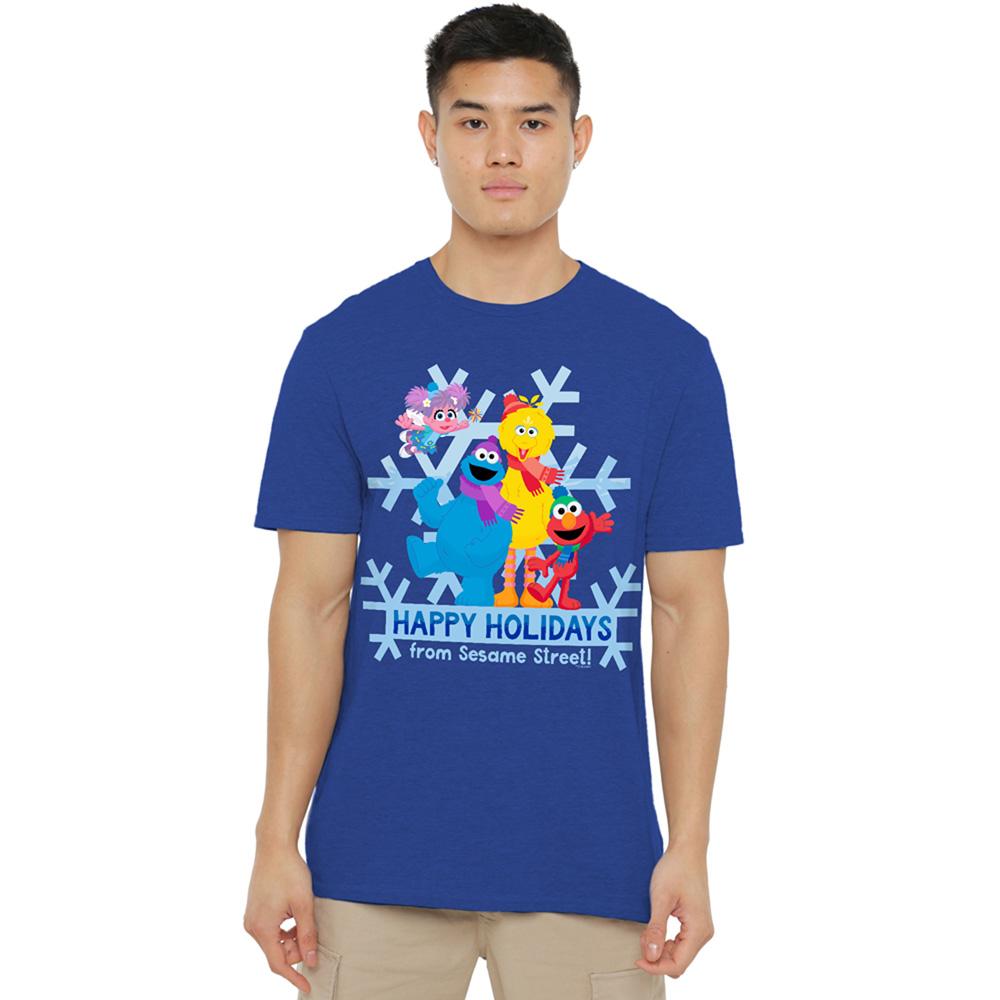 Sesame Street Unisex Adult Winter Wishes Heather T-Shirt