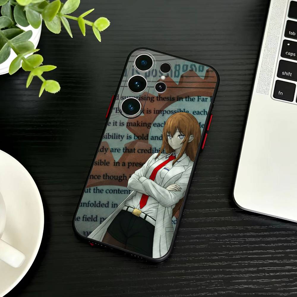 T-Rintaro Okabe STEINS DATE Phone Case For Samsung S26,S25,S24,S23,S22,S21,S20,Plus,Fe,Lite,Others Black Cover