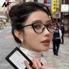 Cat's eye glasses frame female no-face artifact small flat glasses can be equipped with self-myopia ultra-light anti-blue glasses