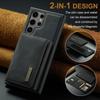 Phone Case Magnetic Detachable Wallet Card Holder Stand Cover Fit for Samsung Galaxy S21 Black S21 Plus