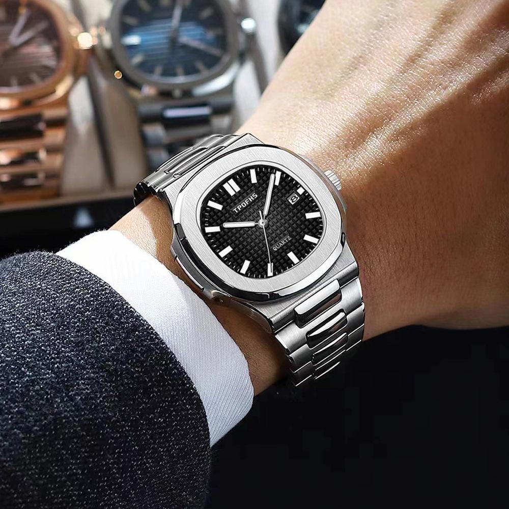 Yacrante Nautilus Reloj de Acero Luminoso e Impermeable para Hombre A09747