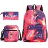 Genshinimpact Yuanshen School Bag Three-Piece Pencil Case Shoulder Bag Backpack