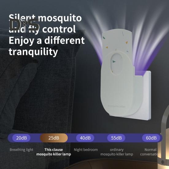 Mosquito Lamp Fruit Fly Trap with Sticky Pads Residue-free Plug-Play Highly Effective UV Blueish-Purple Light EU Plug Fly Trap