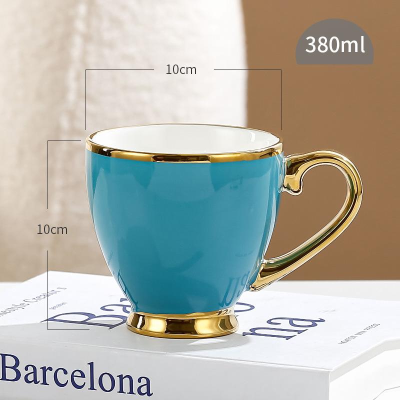 

Роскошная керамическая чашка с гальваническим покрытием Creative Light, чашка для домашней воды, послеобеденный чай в офисе, кофейная чашка для ресторана, портативная подарочная чашка, кружка 301-400ml