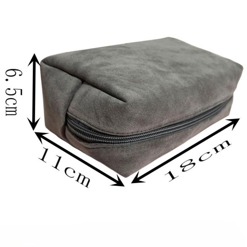 Cute Plush Makeup Bag for Women Portable Travel Cosmetic Bag with Zipper Toiletry Pouch Storage Octagonal Cosmetic Bag Large Storage Bag