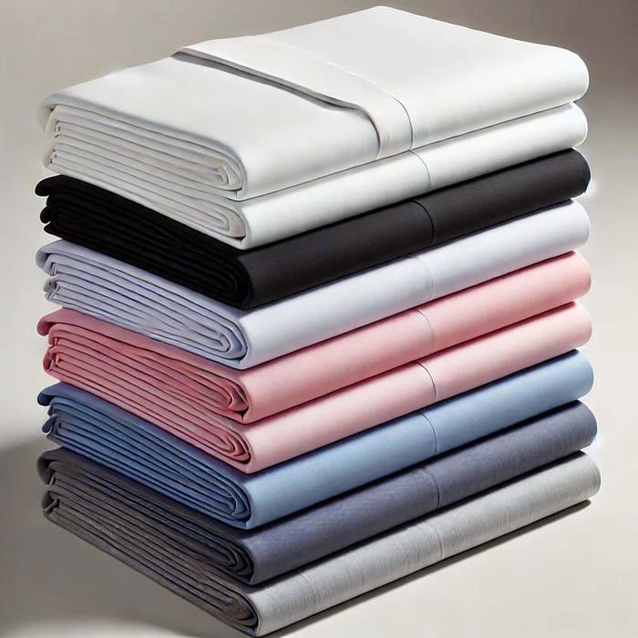 Draps Housse -Lot de 6 - 160 x 200 cm - Polycoton 57 Fils - Bonnet 25 cm - Multicolore