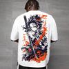 Demon Slayer Men's T-shirtSummer Unisex Loose and Breathable Cotton T-shirt Top